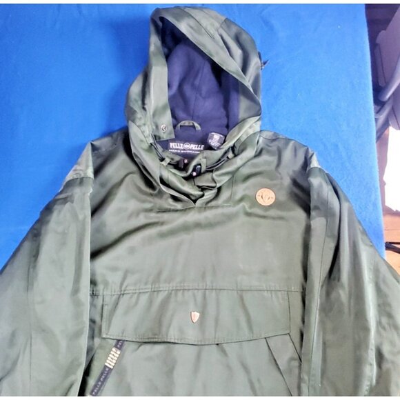 Vintage Pelle Pelle Marc Buchanan Acrylic Olive Green Men's Jacket Hoodie XXL - Picture 8 of 16